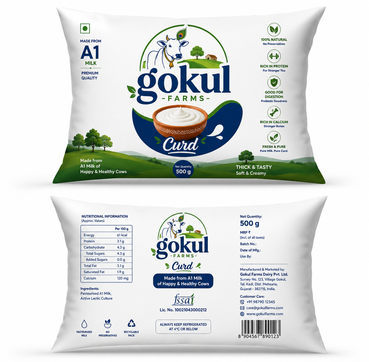 GOKUL FAEMS CUP CURD|400g|
