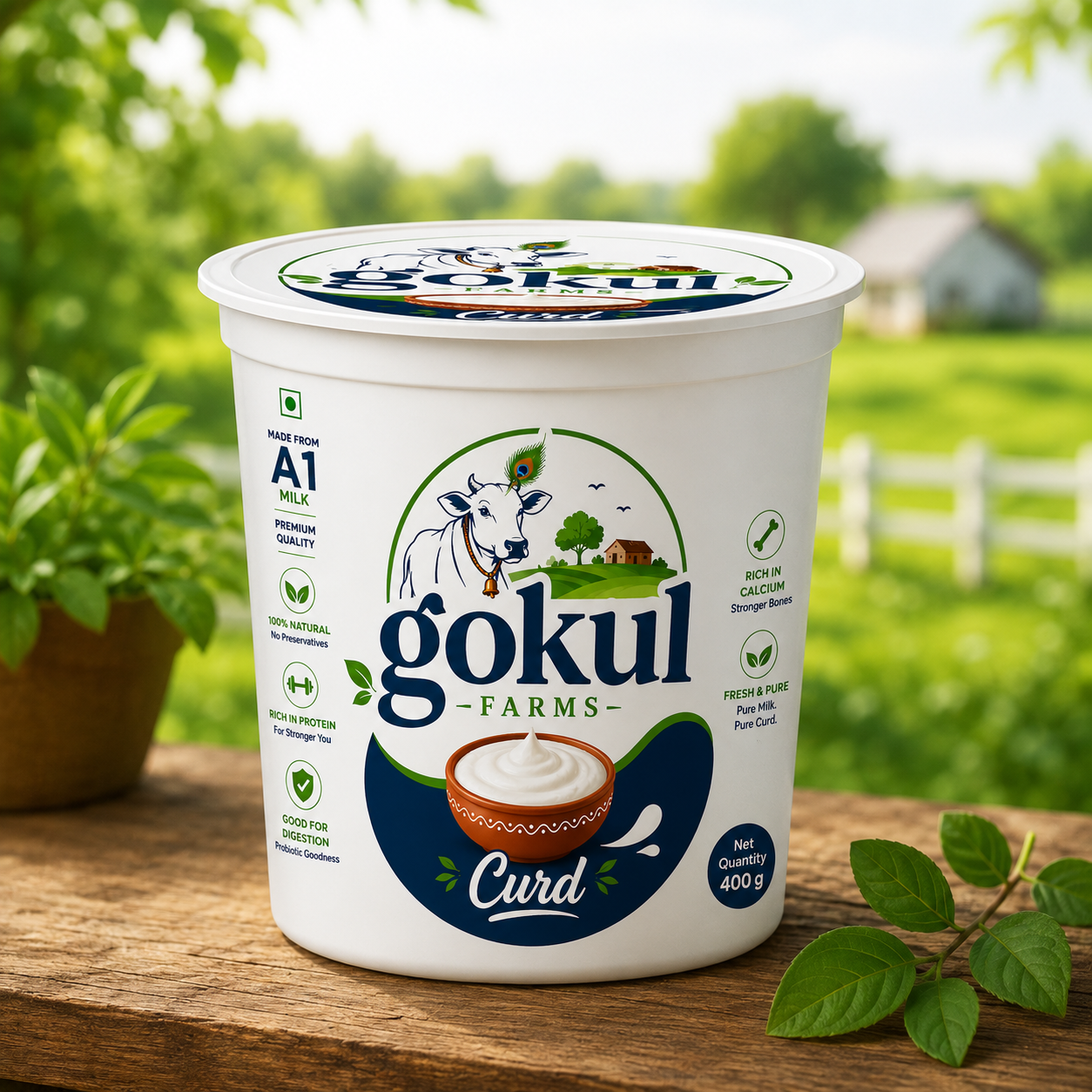 GOKUL FAEMS CUP CURD|400g|