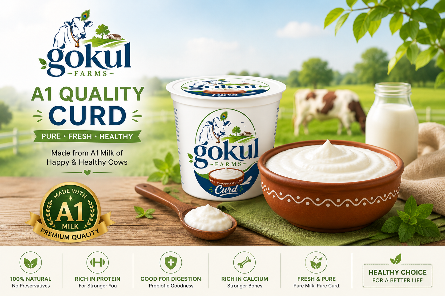 GOKUL FAEMS CUP CURD|400g|